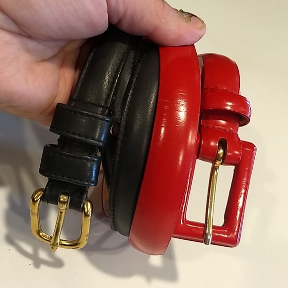 ❤️FINALPRICE❤️2PC.CoahCalfskinbeltsbundleredblack main image 7